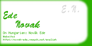 ede novak business card