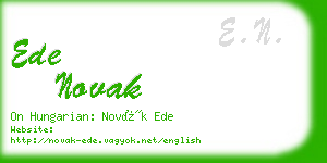 ede novak business card